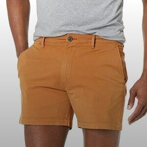 Amazon Essentials Men's Slim-Fit 5" Flat-Front Comfort Stretch Chino Shorts, NWT